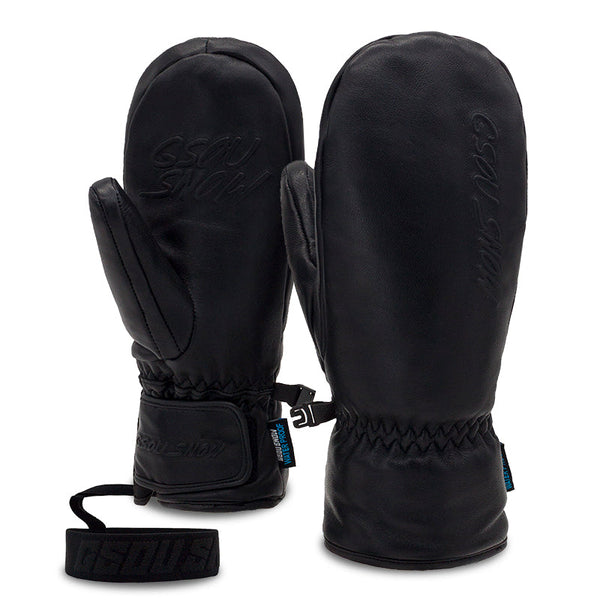 Men's Gsou Snow All-Mountain Leather Snowboard Mittens