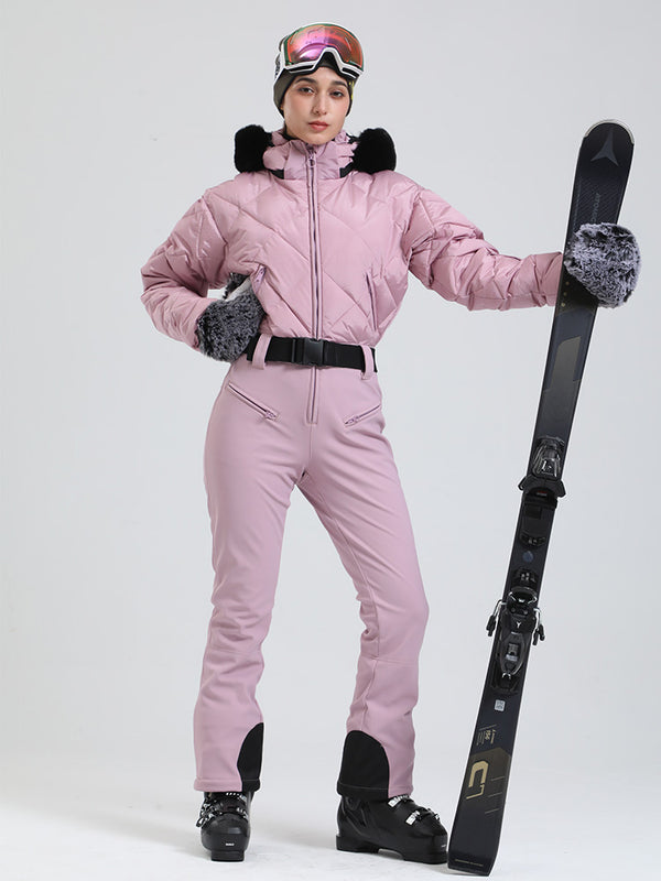 Women's Arctic Vogue DownTop Fleece-Lined Mountain Chic Ski Jumpsuit