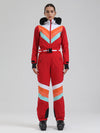 Women's Gsou Snow Retro Stripe Snow Queen Ski Jumpsuit