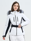 Women's SnowCharm Insulated Slim Down Ski Jacket with Detachable Fur