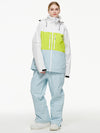 Women's Arctic Queen Mountain Windbreaker Thermal Snow Suits with Overalls Bibs