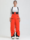 Women's Gsou Snow Durable Mountain Pro All Function Cargo Snow Bibs Pants