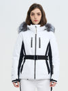 Women's SnowCharm Insulated Slim Down Ski Jacket with Detachable Fur