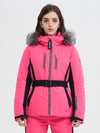 Women's SnowCharm Insulated Slim Down Ski Jacket with Detachable Fur