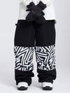 Snowverb Unisex Swaggy Knee Reflective Graphic Panel Cargo Snow Pants- Sale