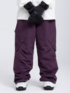 Women's Mountain Chill Swag Cargo Pockets Baggy Snow Pants