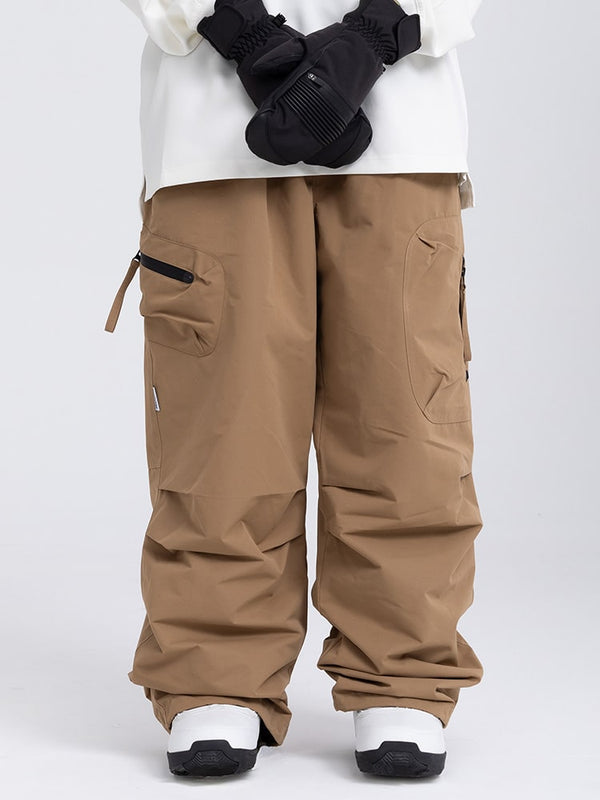 Women's Prime Mountain Baggy Snow Pants with Dual Side Cargo Pockets