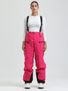 Women's Gsou Snow Durable Mountain Pro All Function Cargo Snow Bibs Pants