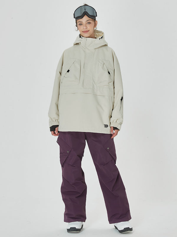 Women's Freerider Baggy Anorak Jacket with Swag Cargo Snowboard Pants