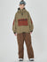 Women's Winter Bomber Baggy Snow Jacket with Swag Cargo Pockets Snowboard Pants