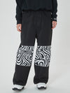 Snowverb Unisex Swaggy Knee Reflective Graphic Panel Cargo Snow Pants- Sale