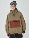 Women's Winter Bomber Baggy Snowboard Jacket Big Cargo Pocket Snow Coat