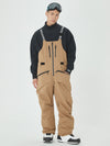 Men's Mountain Freerider Swag Cargo Snowboard Bib Overalls Baggy Snow Pants