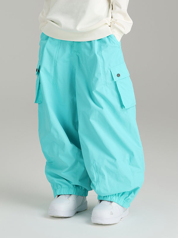 Women's Outdoor Oversize Waterproof Warm Snow Trousers Oversize Klein Blue  Ski Pants Winter Ski Snowboarding Pants Cargo Pants
